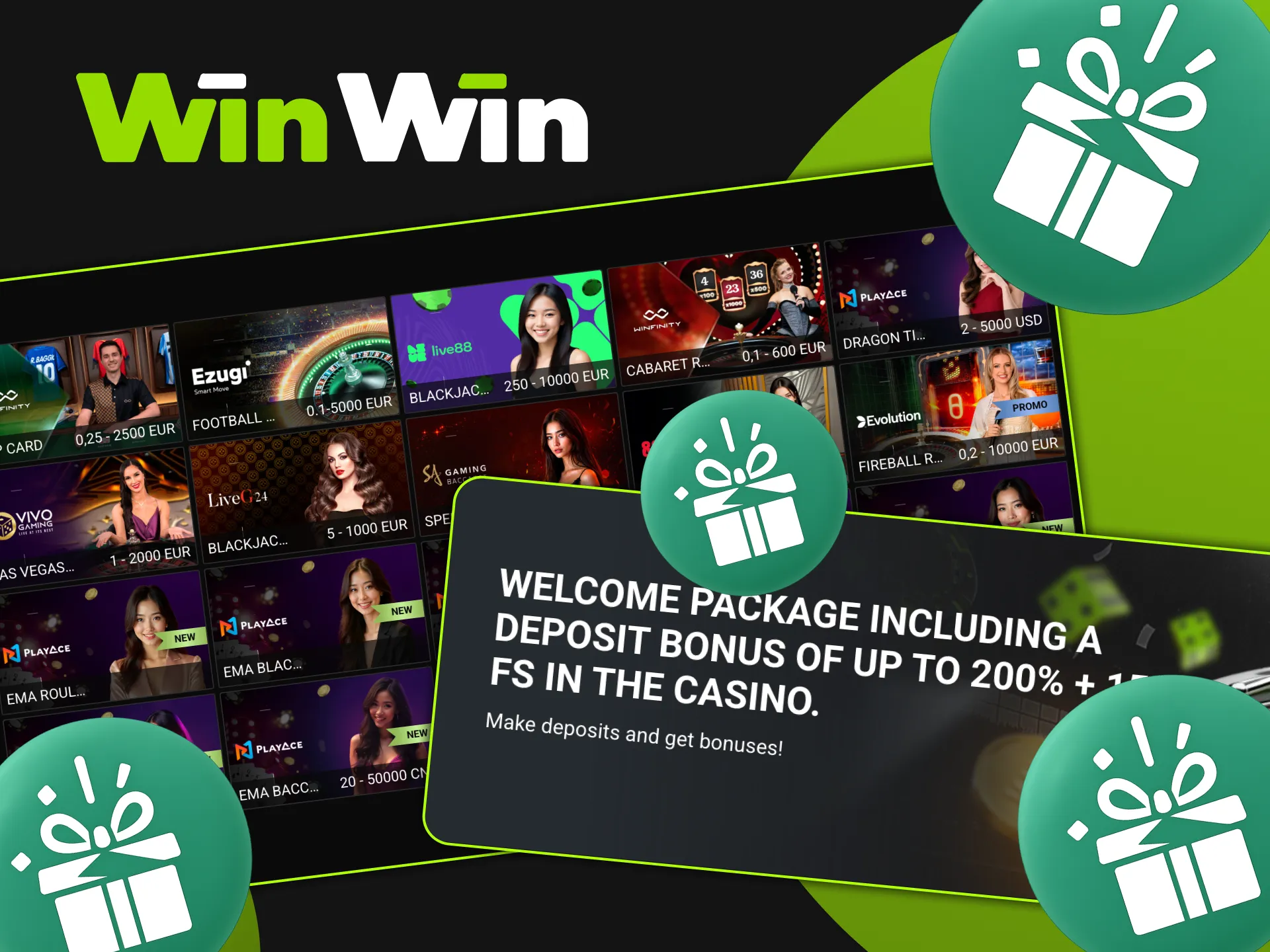Enjoy unique games and win more with WinWin.