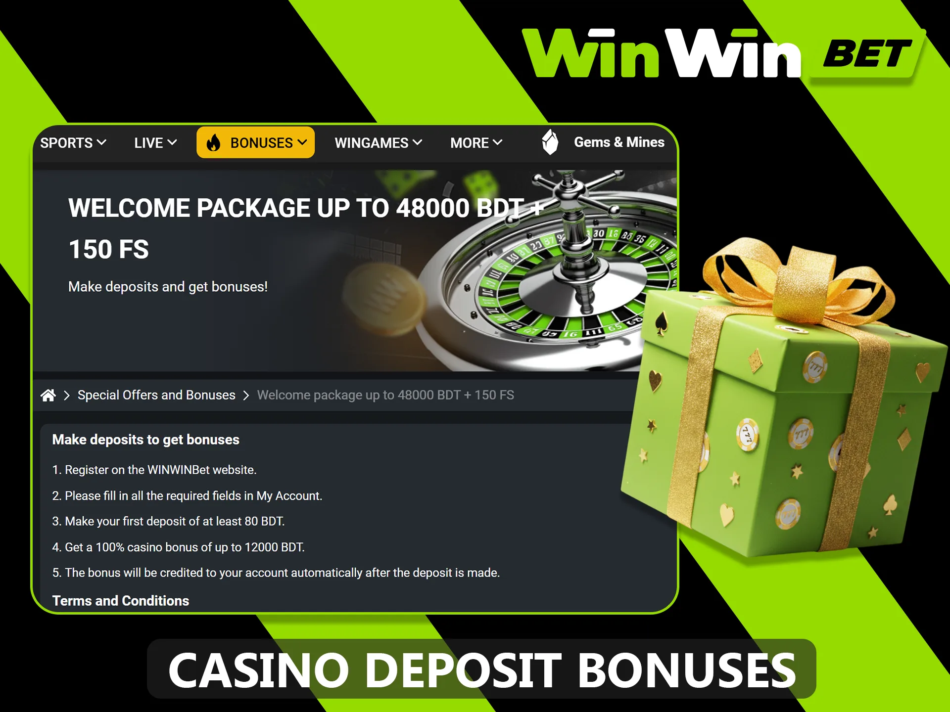 How to activate WinWin welcome casino bonus.