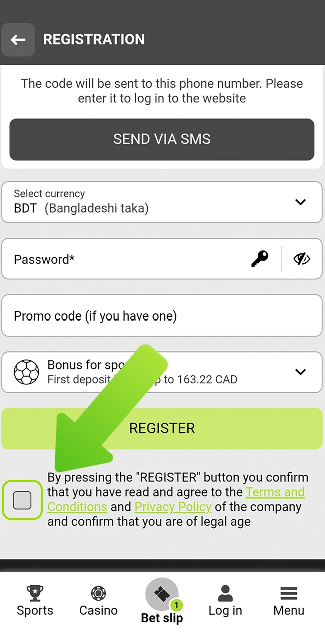 Read the WinWin platform rules and confirm that you agree with it.